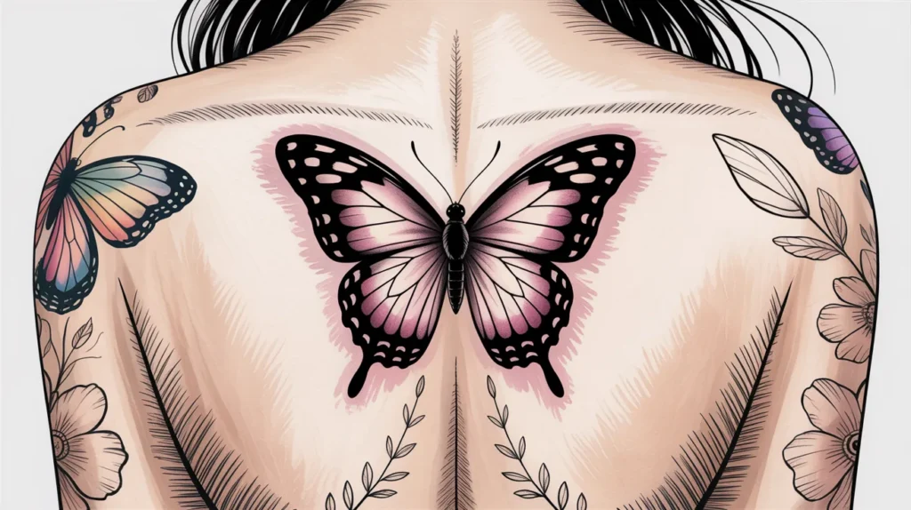 butterfly tattoo behind ear meaning